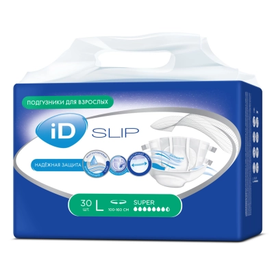 Подгузники для взрослых ID SLIP BASIC  размер L 30 шт